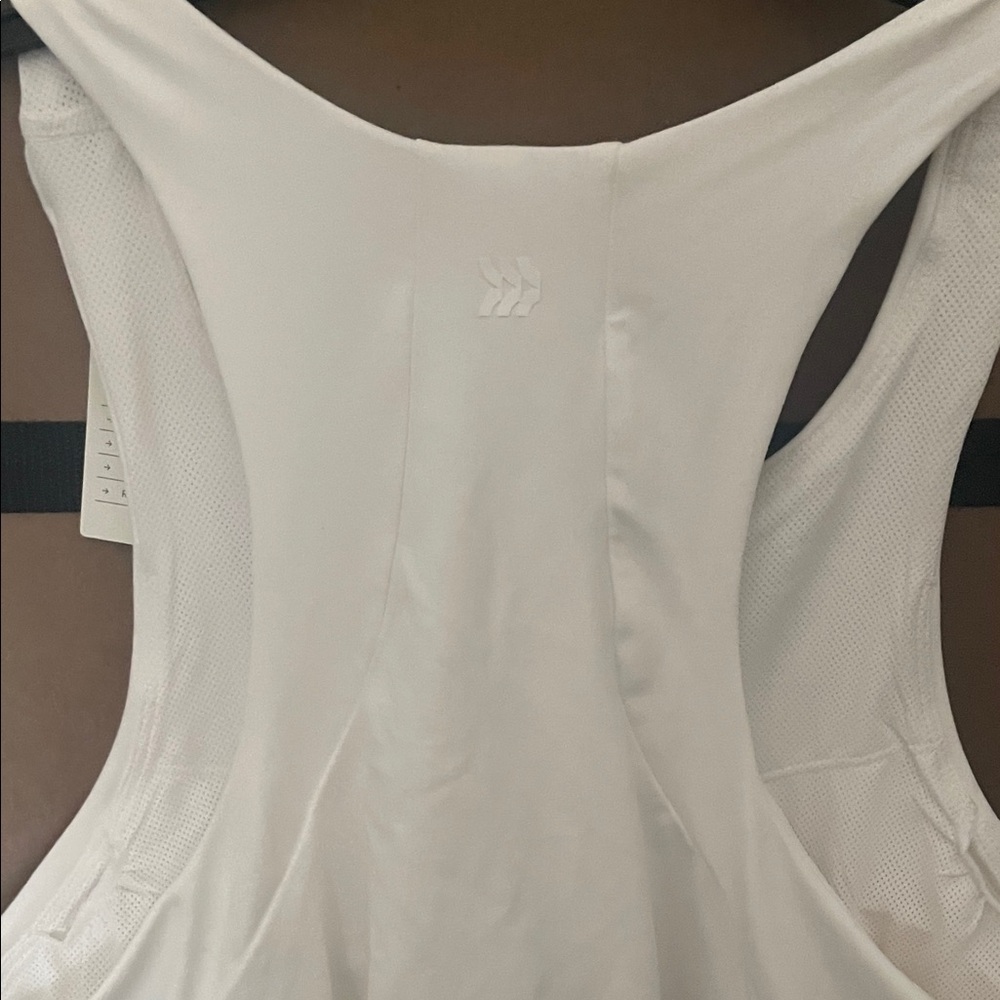 all in motion White Racerback Performance Tank - Picture 2 of 3
